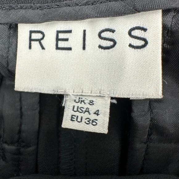 Reiss Joanne Tailored Slim Fit Trousers Career Pants Black Mid Rise Womens US 4 - Picture 11 of 14